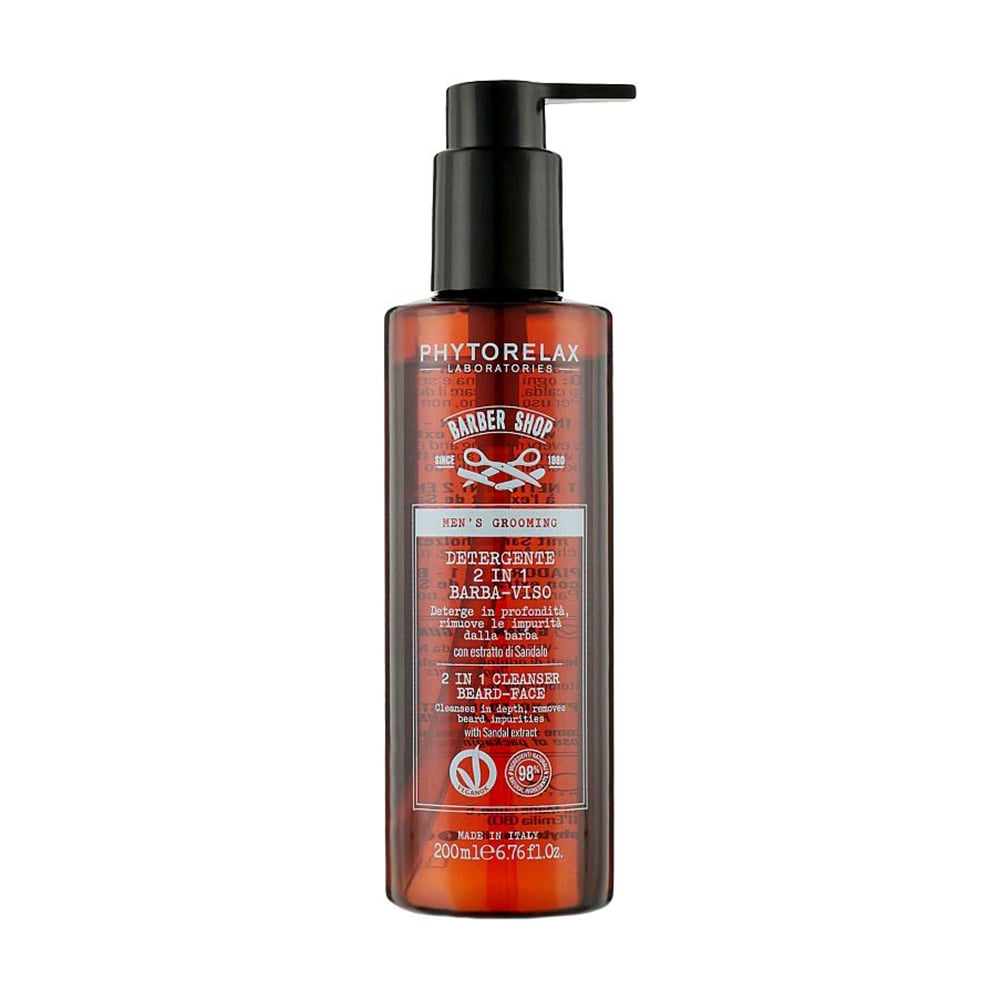 Чоловічий гель для вмивання обличчя та бороди Phytorelax Laboratories Men's Grooming 2in1 Cleanser Beard-Face, 200 мл